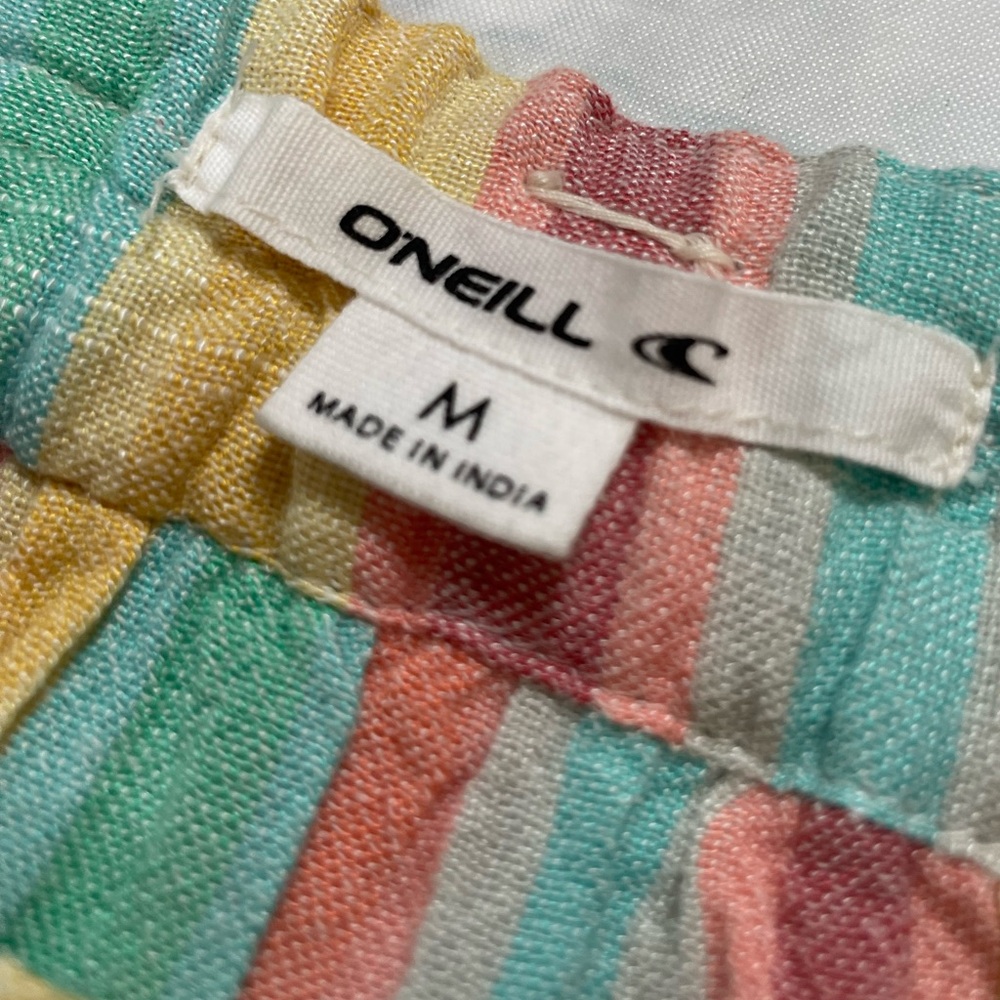 O’Neill Kenzie Striped Summer Sun Dress Women’s Size M Coastal Beach Surfer Girl - Picture 12 of 16